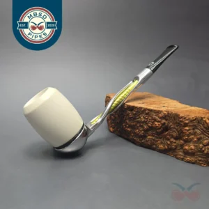 Falcon Shillelagh Green w/ MBSD Meerschaum Stack Block Meerschaum Bowl Pipe, New