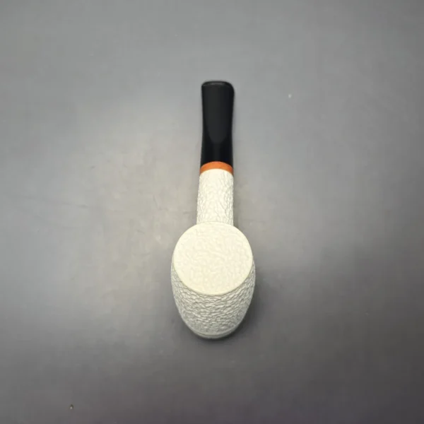 MBSD Meerschaum Deluxe Partially Rusticated "Whittler" Poker with Briar-Mortise (New) - Image 10