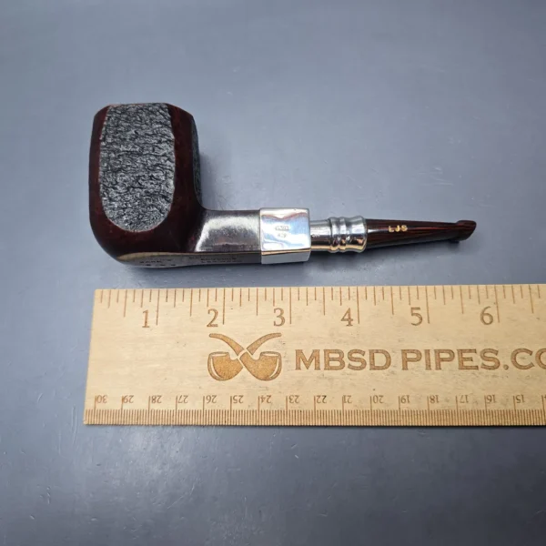 Ferndown Bark 3 Star Partially Rusticated Panel w/ Silver Estate Briar Pipe,English Estates - Image 12
