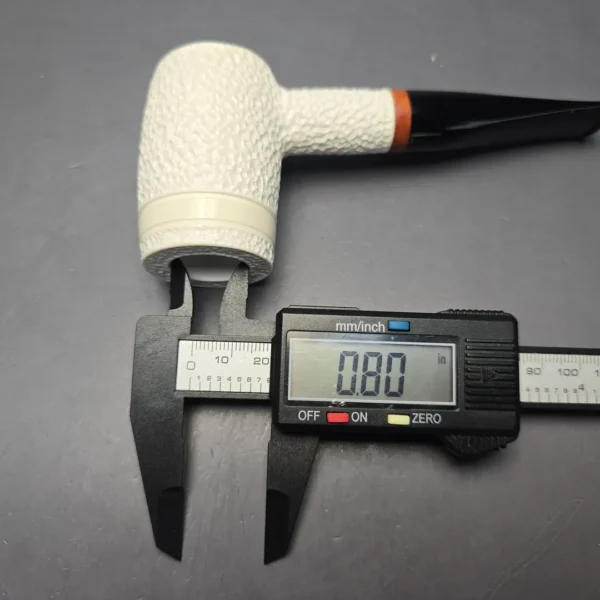 MBSD Meerschaum Deluxe Partially Rusticated "Whittler" Poker with Briar-Mortise (New) - Image 12