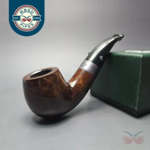 Peterson 160th Anniversary Pat. B Dark Smooth Bent Billiard Briar Pipe, New