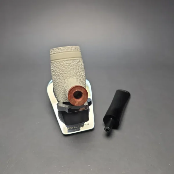 MBSD Meerschaum Deluxe Partially Rusticated "Whittler" Poker with Briar-Mortise (New) - Image 13