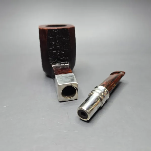 Ferndown Bark 3 Star Partially Rusticated Panel w/ Silver Estate Briar Pipe,English Estates - Image 13