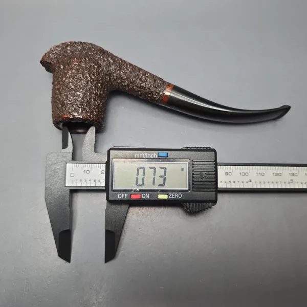 James Upshall (c.1980s) Rusticated "Keel" Bent Billiard Estate Briar Pipe, Unsmoked - Image 13