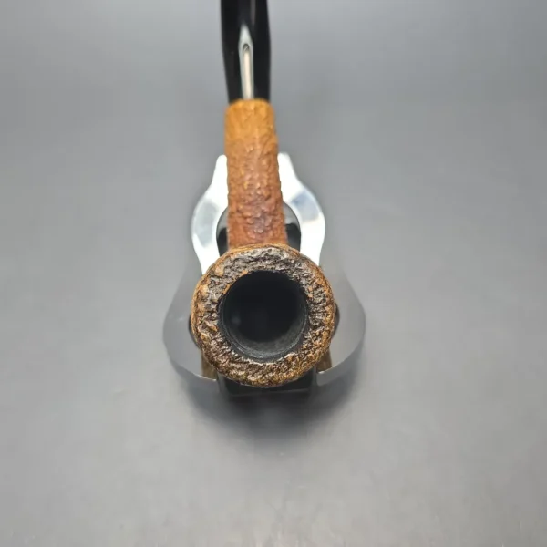 Peterson (c.1970s-80s) Tawny Rusticated Billiard African Block Meerschaum Pipe, Irish Estates - Image 7