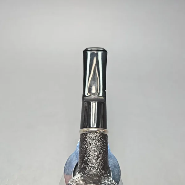 Buckeye Hand Made Sandblasted Pot w/ Nickel, Briar Pipe, New - Image 7