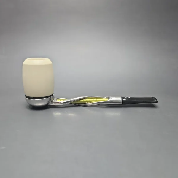 Falcon Shillelagh Green w/ MBSD Meerschaum Stack Block Meerschaum Bowl Pipe, New - Image 14