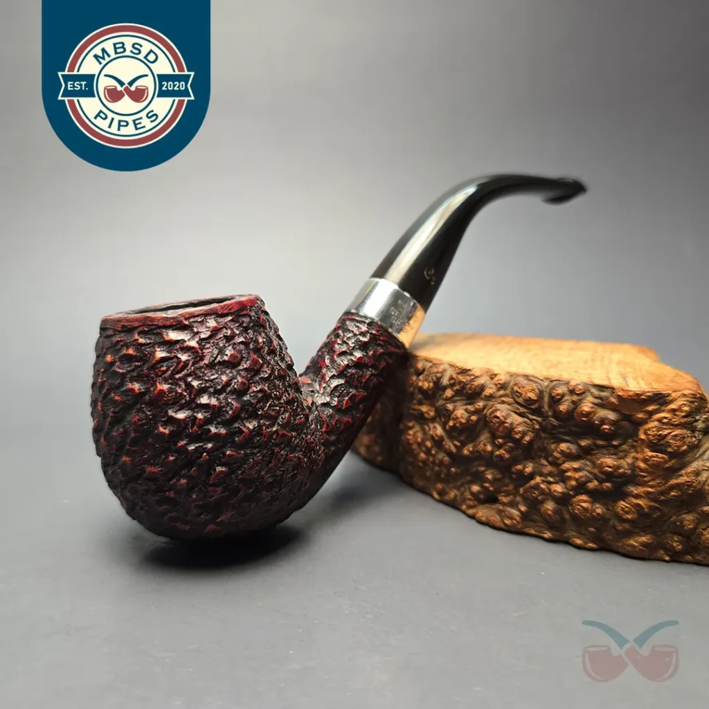 Peterson (2011) Donegal Rocky 68 Rusticated Bent Billiard with Silver (Estate)