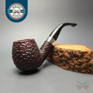 Peterson (2011) Donegal Rocky 68 Rusticated Bent Billiard with Silver (Estate)