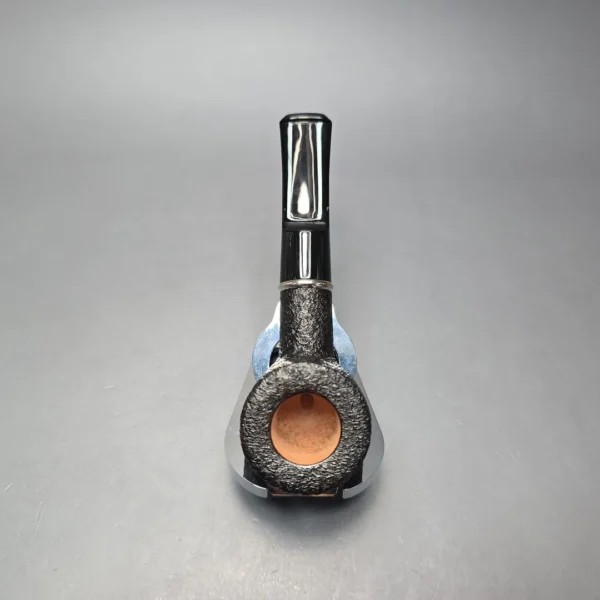 Buckeye Hand Made Sandblasted Pot w/ Nickel, Briar Pipe, New - Image 8