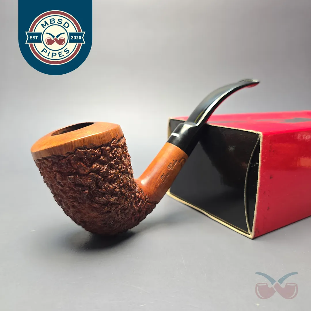 Don Carlos 2 Note Partially Rusticated Dublin Estate Briar Pipe, Italian Estates