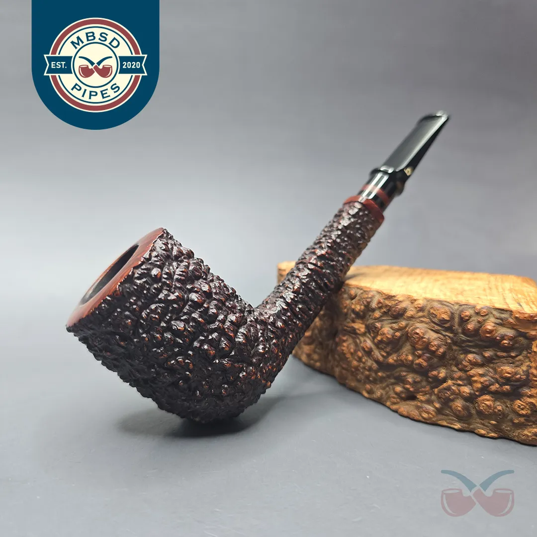 Paolo Becker (c.1980s-1990s) Partially Rusticated Lovat Estate Briar Pipe, Italian Estates