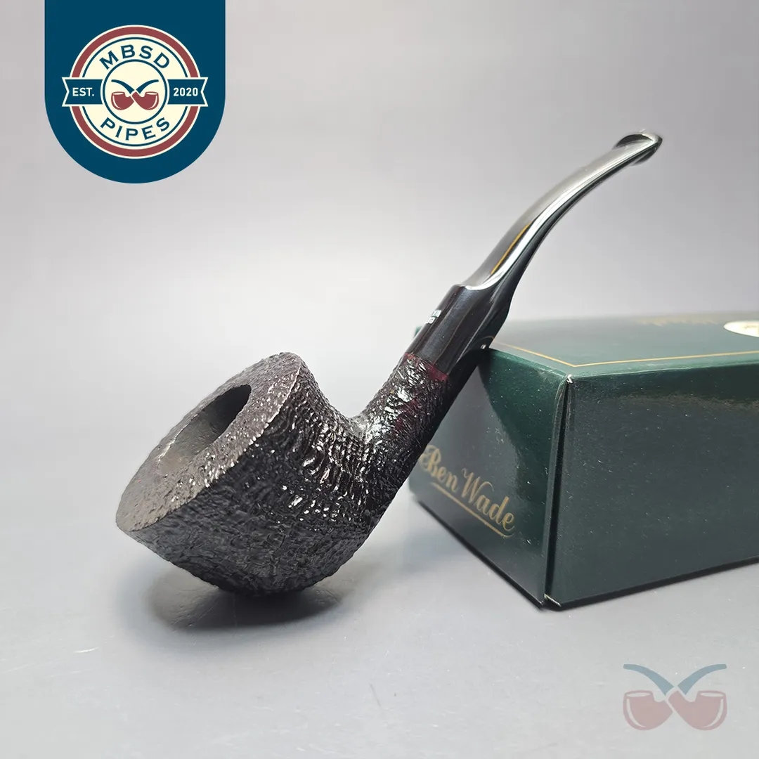 Ben Wade (Peter Wilson) Sandblasted Pot Estate Briar Pipe, Unsmoked