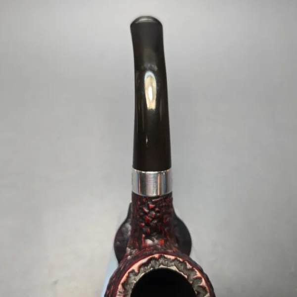 Peterson (2011) Donegal Rocky 68 Rusticated Bent Billiard with Silver (Estate) - Image 8