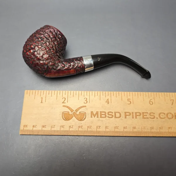 Peterson (2011) Donegal Rocky 68 Rusticated Bent Billiard with Silver (Estate) - Image 12