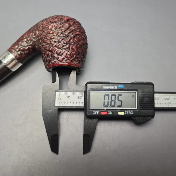 Peterson (2011) Donegal Rocky 68 Rusticated Bent Billiard with Silver (Estate) - Image 13