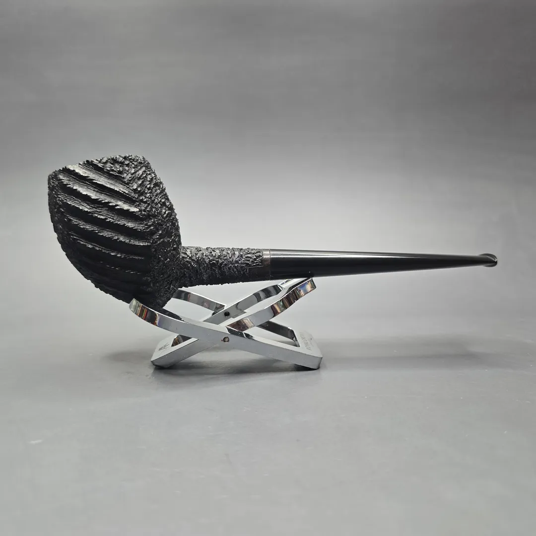 Pipe Tristan Ammonite Rusticated "Osric" Cutty Estate Briar Pipe, French Estates - Image 2