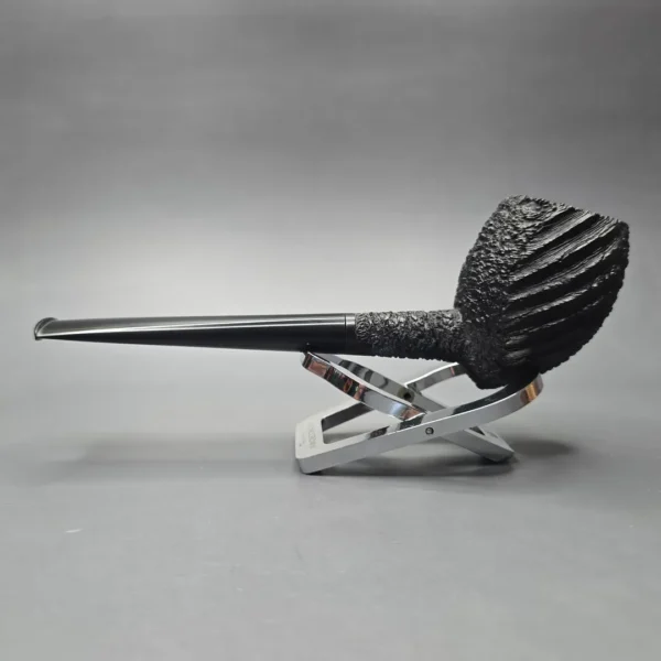 Pipe Tristan Ammonite Rusticated "Osric" Cutty Estate Briar Pipe, French Estates - Image 4