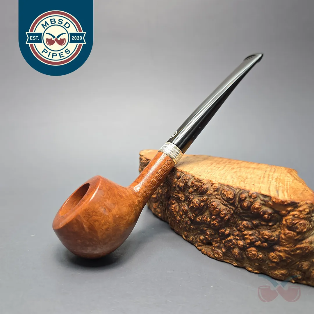 James Upshall P Grade Group 3 Smooth Prince w/ Silver Estate Briar Pipe, Unsmoked