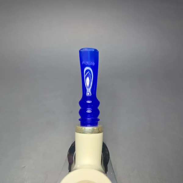 MBSD Meerschaum Silver Smooth Stack Billiard Reverse Calabash Block Meerschaum Pipe, New - Image 8