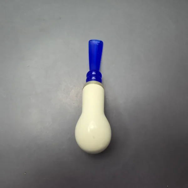 MBSD Meerschaum Silver Smooth Stack Billiard Reverse Calabash Block Meerschaum Pipe, New - Image 10
