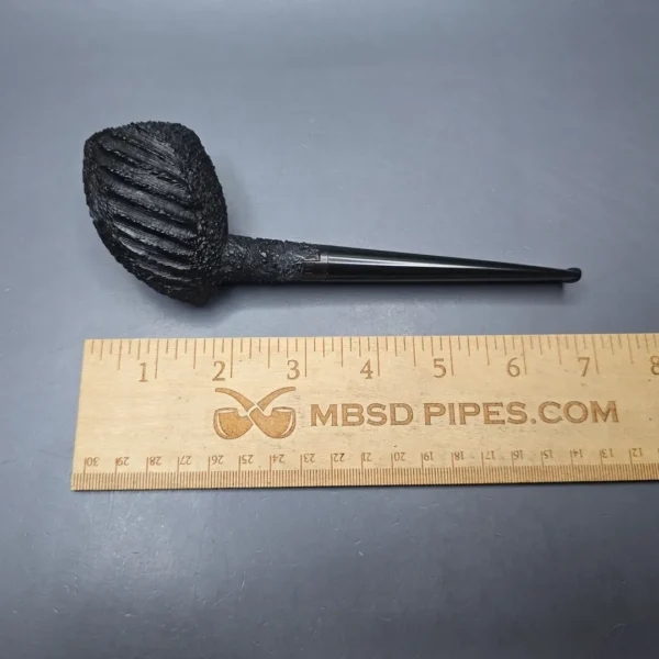 Pipe Tristan Ammonite Rusticated "Osric" Cutty Estate Briar Pipe, French Estates - Image 12