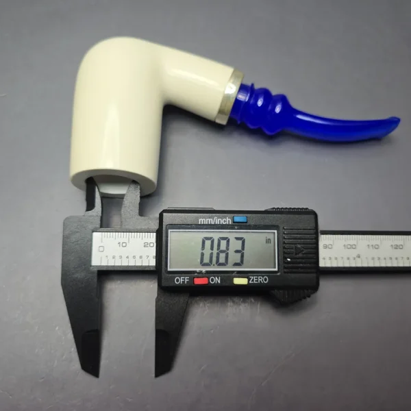 MBSD Meerschaum Silver Smooth Stack Billiard Reverse Calabash Block Meerschaum Pipe, New - Image 12
