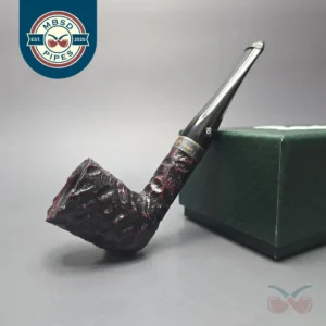 Peterson Cobble 120 Rusticated & Sandblasted Dublin w/ Silver Briar Pipe, New