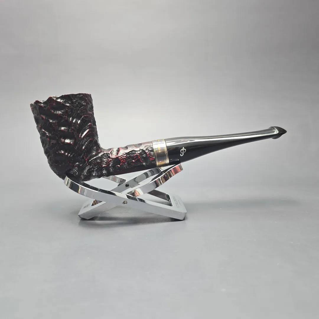 Peterson Cobble 120 Rusticated & Sandblasted Dublin w/ Silver Briar Pipe, New - Image 2