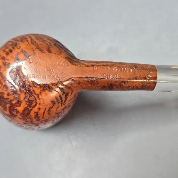 GBD Pre-1980s Granitan Colossus 9662 Sandblasted Billiard w/ Perspex Estate Briar Pipe, Unsmoked - Image 11