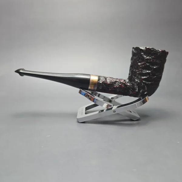 Peterson Cobble 120 Rusticated & Sandblasted Dublin w/ Silver Briar Pipe, New - Image 4