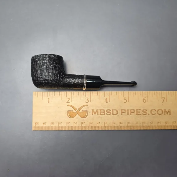 Buckeye Hand Made Sandblasted Pot w/ Nickel, Briar Pipe, New - Image 11
