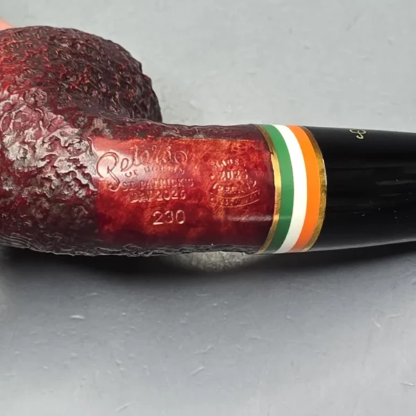 Peterson 2026 St Patrick's Day 230 Sandblasted Bent Billiard Briar Pipe, New - Image 6