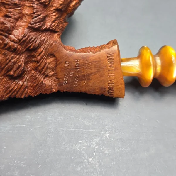 Monte Verdi (Preben Holm) Golden Tan Rusticated Freehand Estate Briar Pipe, Unsmoked - Image 10