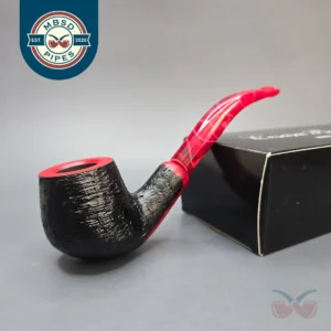 Cesare Barontini Vulcano 06 Sandblasted Bent Billiard Estate Briar Pipe, Unsmoked, 9mm