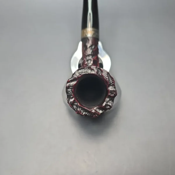 Peterson Cobble 120 Rusticated & Sandblasted Dublin w/ Silver Briar Pipe, New - Image 7