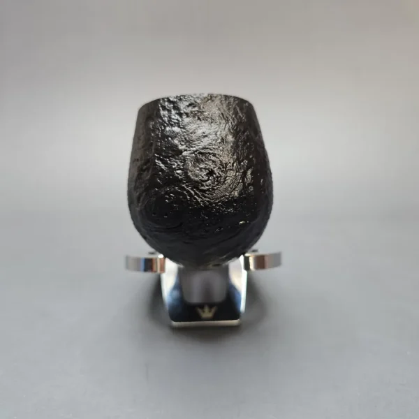 Cesare Barontini Vulcano 06 Sandblasted Bent Billiard Estate Briar Pipe, Unsmoked, 9mm - Image 4