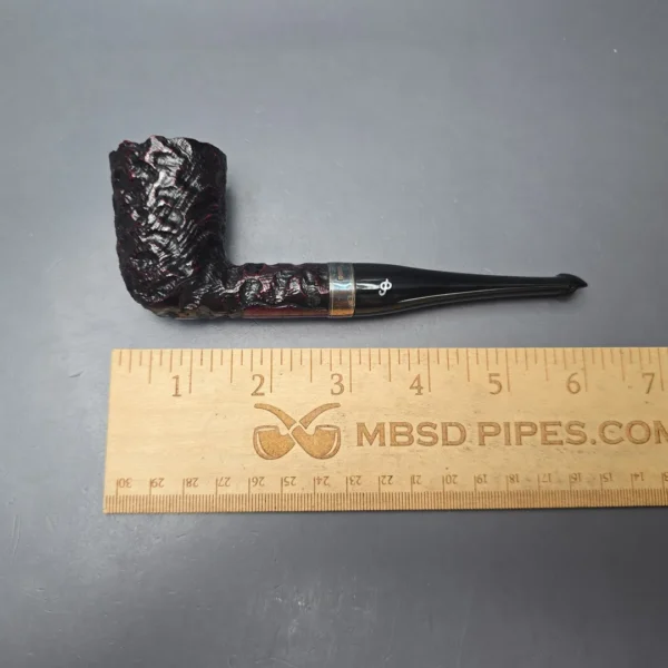 Peterson Cobble 120 Rusticated & Sandblasted Dublin w/ Silver Briar Pipe, New - Image 12