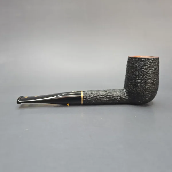 Fader's (by Savinelli) Large Partially Rusticated Billiard with Brass (6mm) (Estate) - Image 4