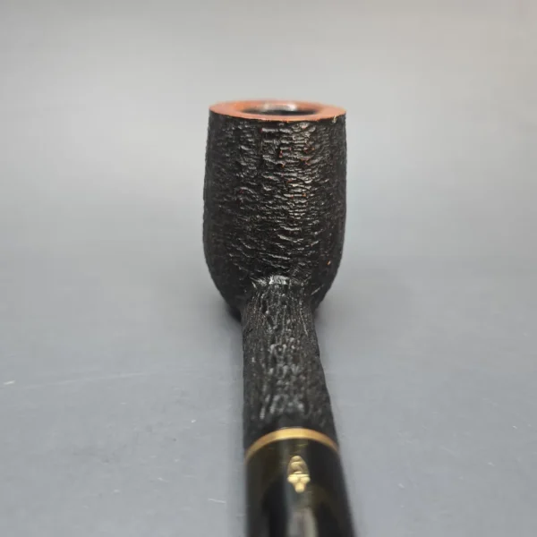 Fader's (by Savinelli) Large Partially Rusticated Billiard with Brass (6mm) (Estate) - Image 6