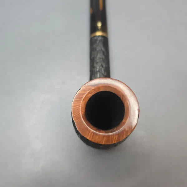 Fader's (by Savinelli) Large Partially Rusticated Billiard with Brass (6mm) (Estate) - Image 7