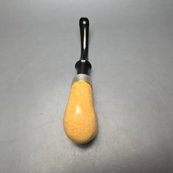 Belt Fumed African Block Meerschaum Bent Billiard w/ Les Wood Silver Estate Pipe, Unsmoked - Image 10