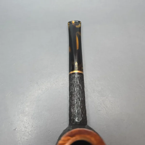 Fader's (by Savinelli) Large Partially Rusticated Billiard with Brass (6mm) (Estate) - Image 8