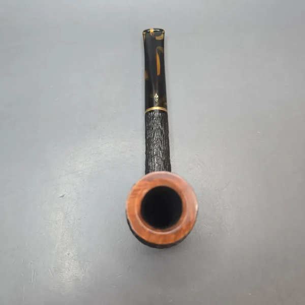 Fader's (by Savinelli) Large Partially Rusticated Billiard with Brass (6mm) (Estate) - Image 9