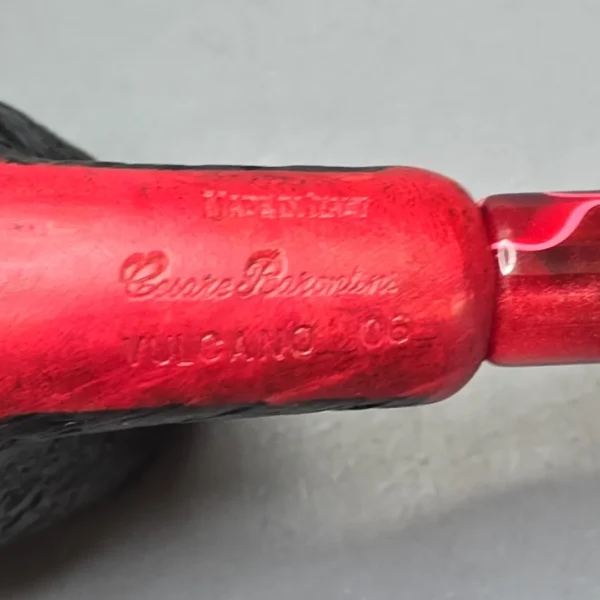 Cesare Barontini Vulcano 06 Sandblasted Bent Billiard Estate Briar Pipe, Unsmoked, 9mm - Image 12
