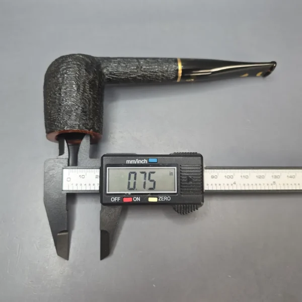 Fader's (by Savinelli) Large Partially Rusticated Billiard with Brass (6mm) (Estate) - Image 13