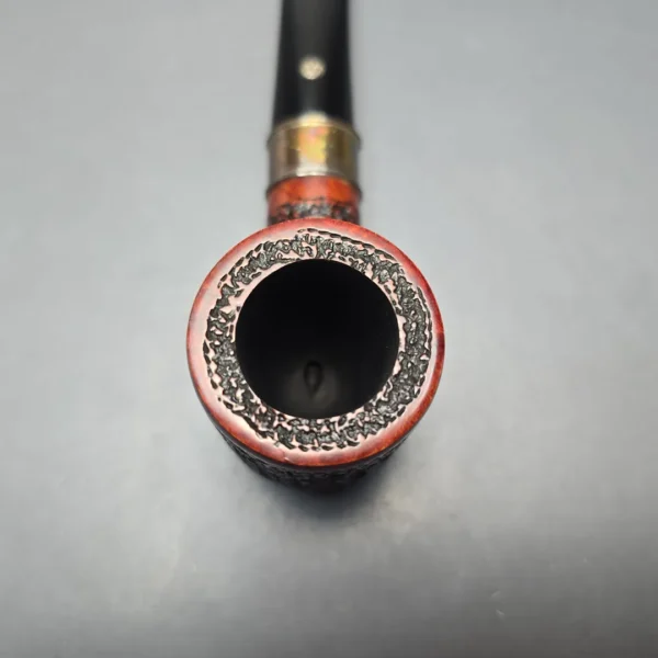Mastro de Paja Unica Commissioner Rusticated Billiard with Silver (9mm) (Unsmoked Estate) - Image 9