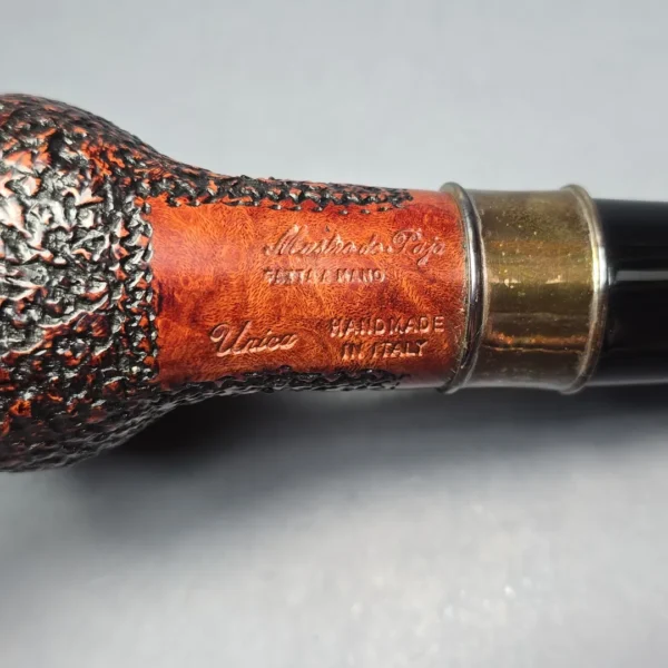 Mastro de Paja Unica Commissioner Rusticated Billiard with Silver (9mm) (Unsmoked Estate) - Image 14