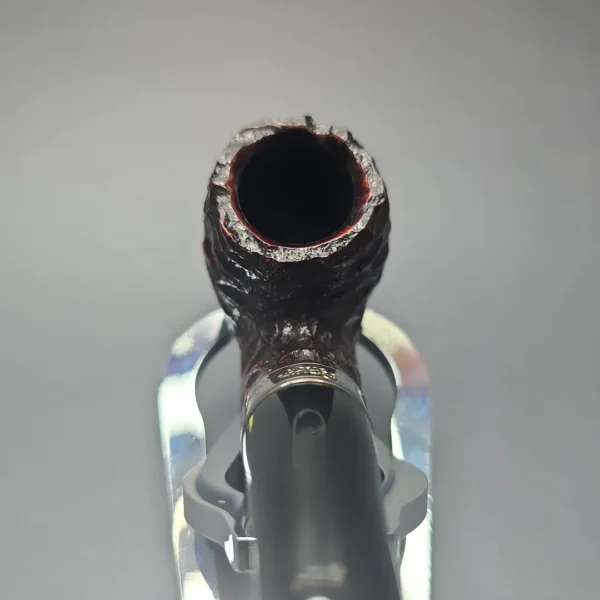 Peterson Cobble 221 Rusticated and Sandblasted Bent Billiard with Silver (New) - Image 5