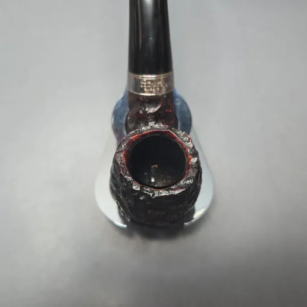Peterson Cobble 221 Rusticated and Sandblasted Bent Billiard with Silver (New) - Image 7